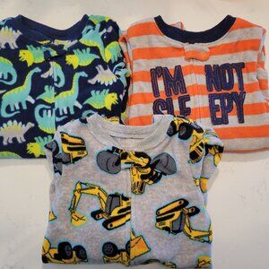 Lot of 3 Baby Boy Footsie Pajamas